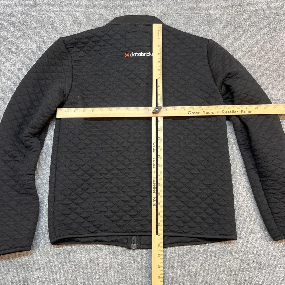 Marine Layer Jacket Womens Medium Black Quilted Full Zip Tech Summit Databricks - Picture 10 of 11
